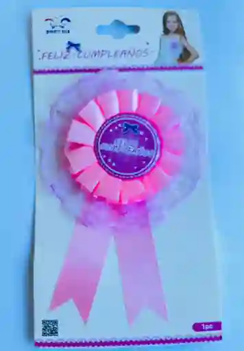 Insignia De Cumpleaños Color Rosa
