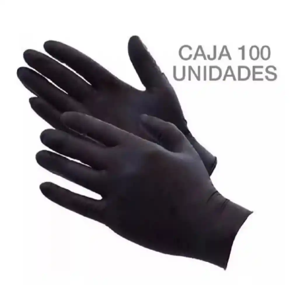 Guante Nitrilo Negro X 100 Unidades