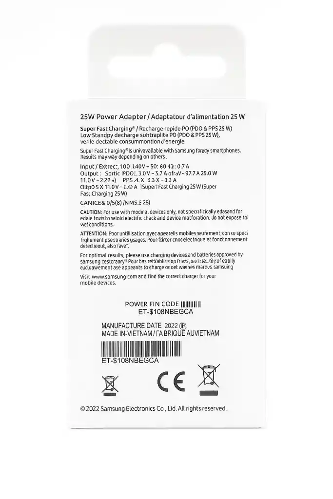 Cargador Original Samsung 25w