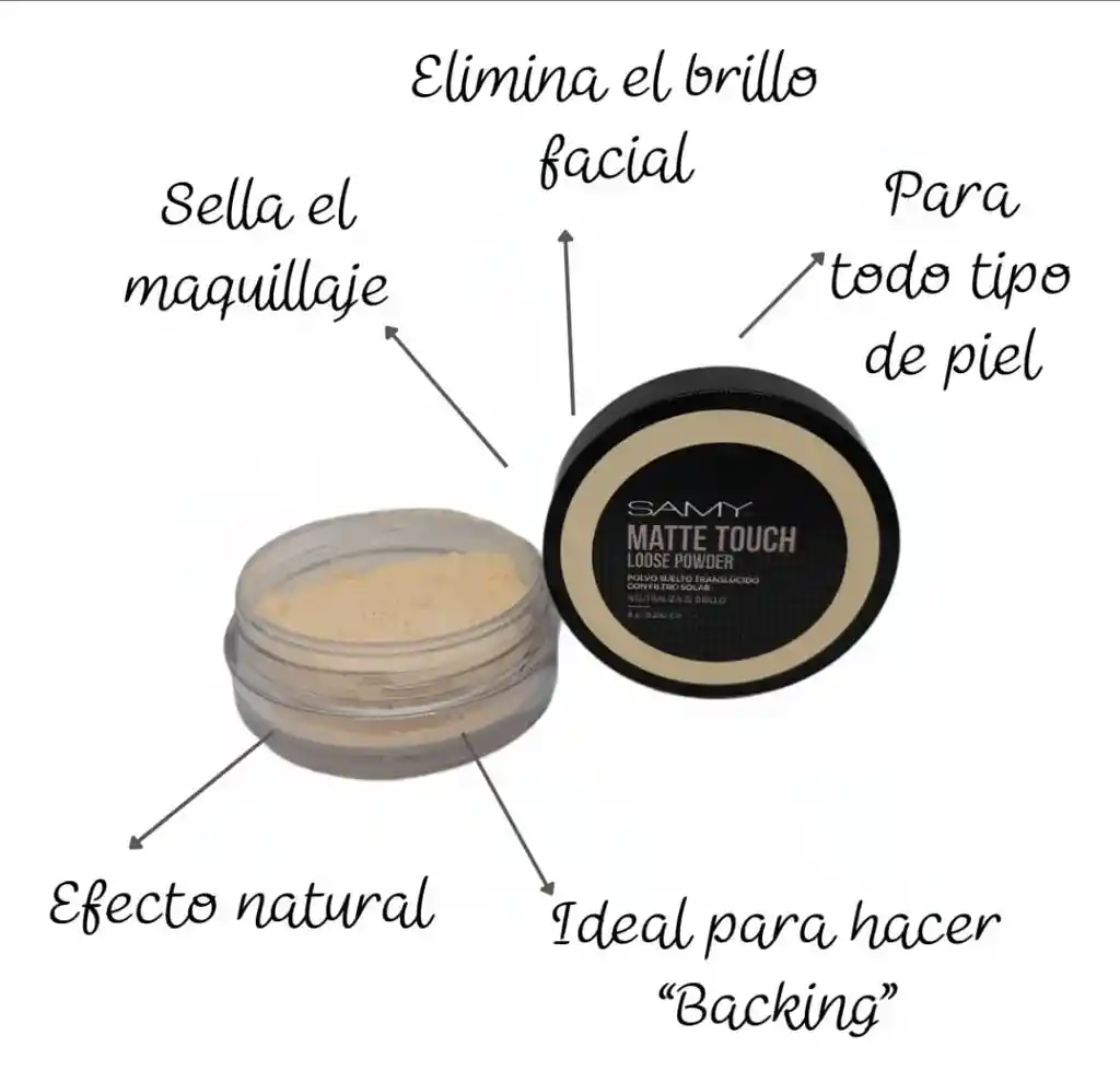 Polvo Suelto Traslucido Matte Touch Samy