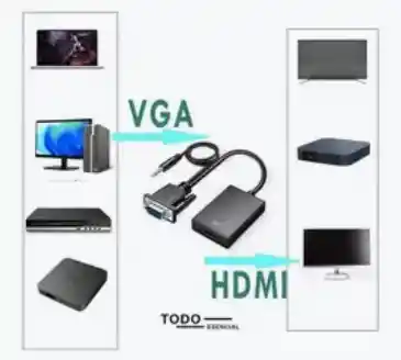 Adaptador Vga A Hdmi 1080p Con Audio