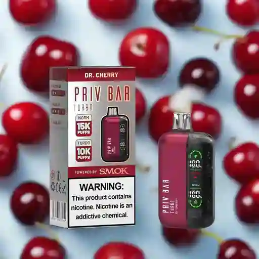 Vape Priv Bar 15mil Puffs Cereza Vaper Vapeador Cigarrillo Electronico