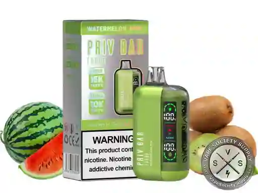 Vape Priv Bar 15mil Puffs Sandia Kiwi Vaper Vapeador Cigarrillo Electronico