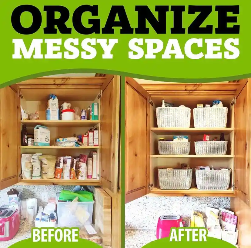 Canasta Organizadora Multiusos Tejido Rattan