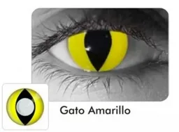 Halloween Lente De Contacto Amarillo Gato