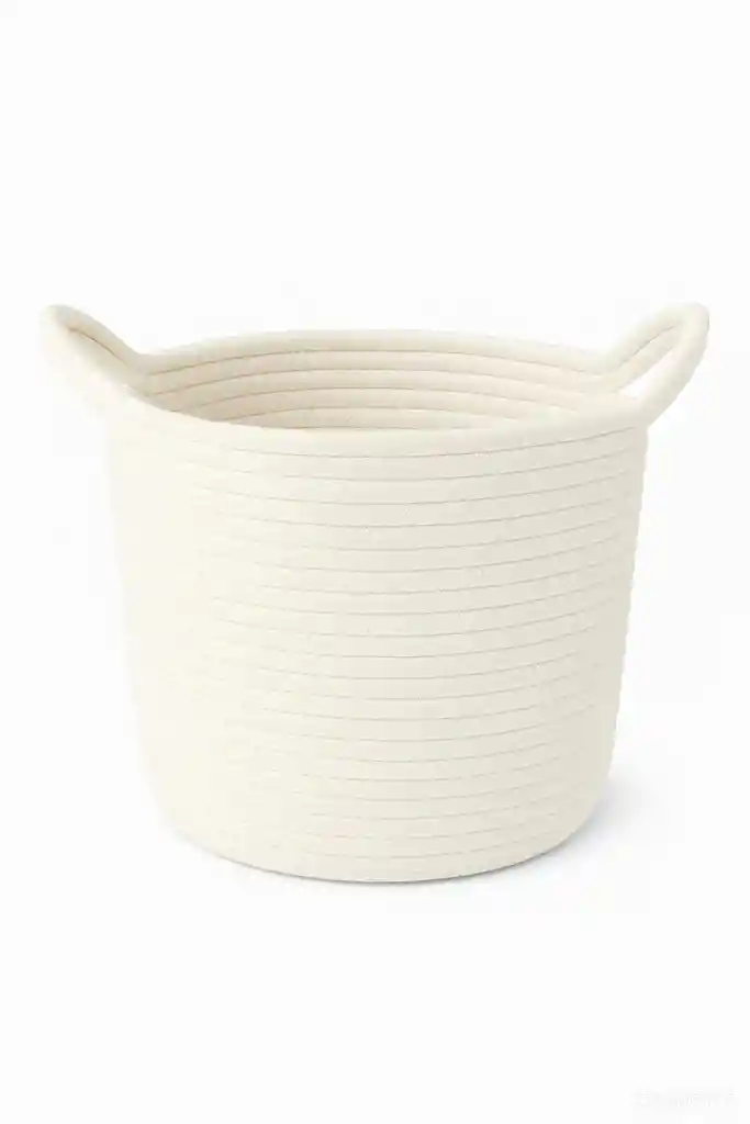 Canasto Cesta Organizador Decorativo De Cuerda