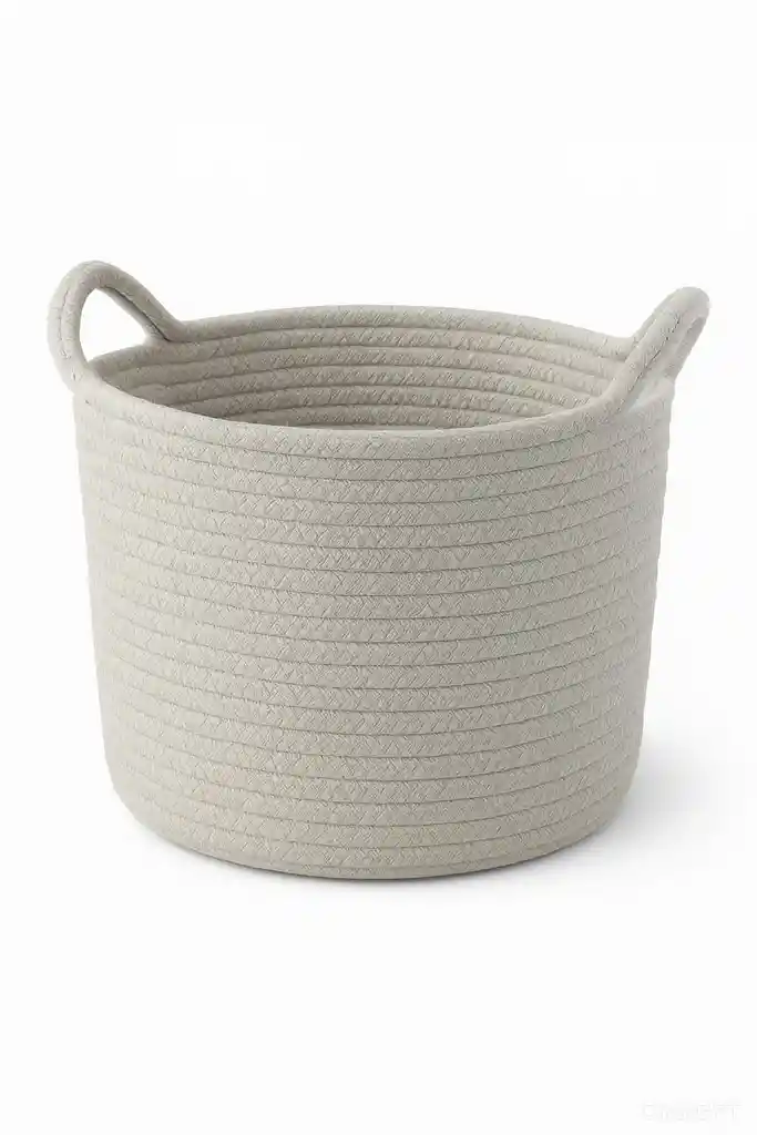 Canasto Cesta Organizador Decorativo De Cuerda