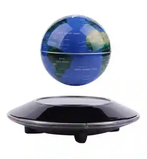 Globo Terraqueo Flotante Con Base Con Luz Led