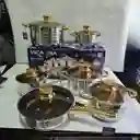Bateria De Ollas 12 Piezas Acero Quirurgico Con Termo Difusor