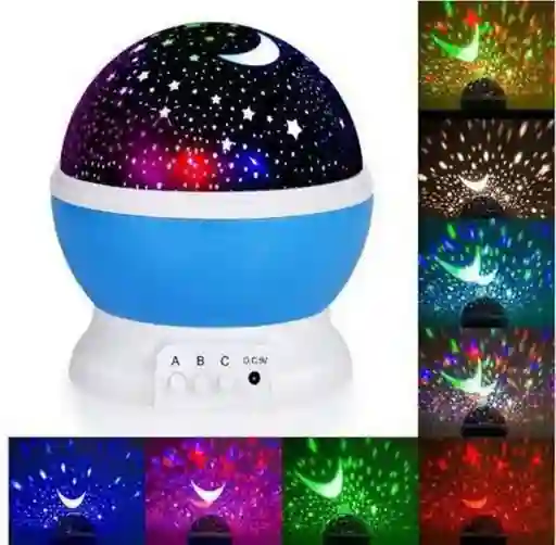 Lampara Rotatoria Proyector Cielo Estrellas Noche Dormir Luz