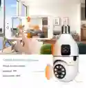 Cámara De Seguridad Bombillo Robot Doble Cámara Wifi