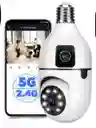 Cámara De Seguridad Bombillo Robot Doble Cámara Wifi