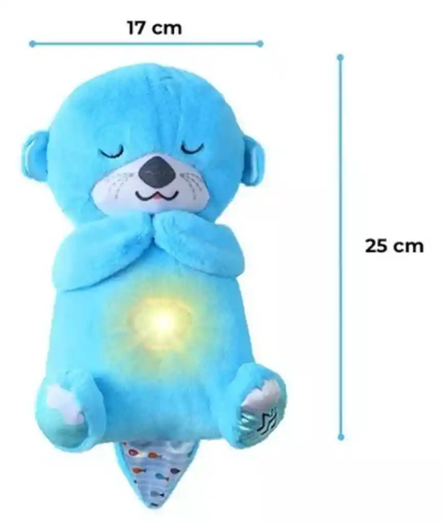 Peluche Nutria Respira Con Movimiento Sonidos Juguete Para Dormir