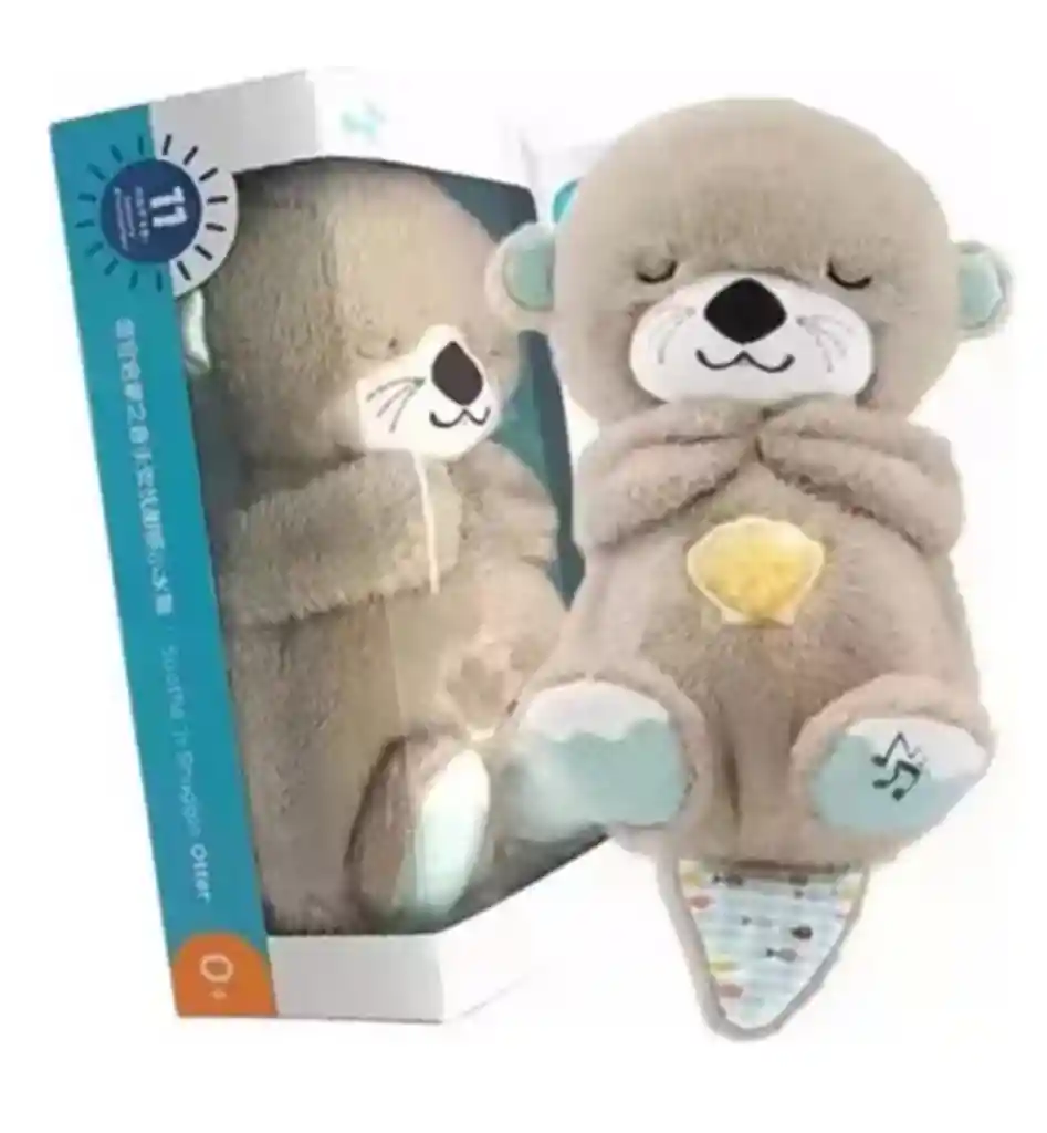 Peluche Nutria Respira Con Movimiento Sonidos Juguete Para Dormir