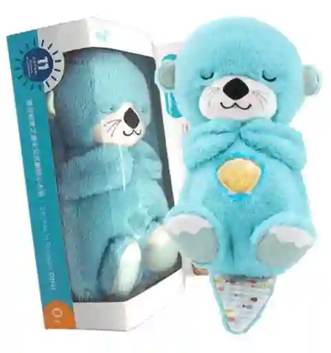 Peluche Nutria Respira Con Movimiento Sonidos Juguete Para Dormir