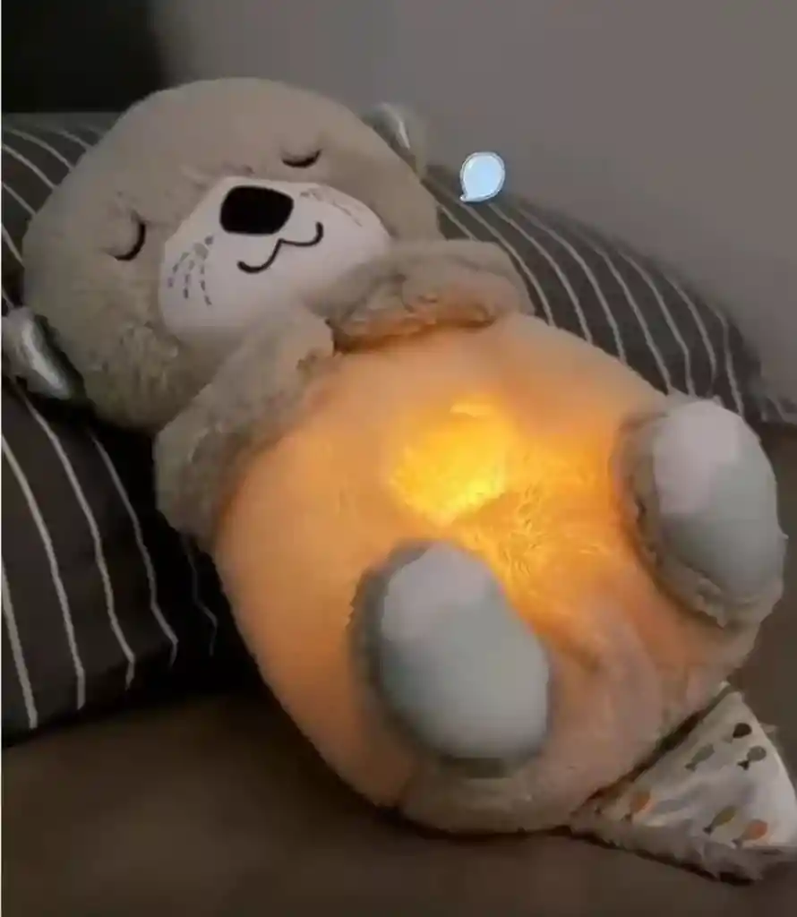 Peluche Nutria Respira Con Movimiento Sonidos Juguete Para Dormir