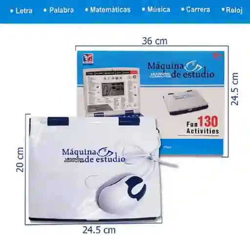 Computador Didáctico Para Niños Juguete 130 Funciones Aprende Inglés