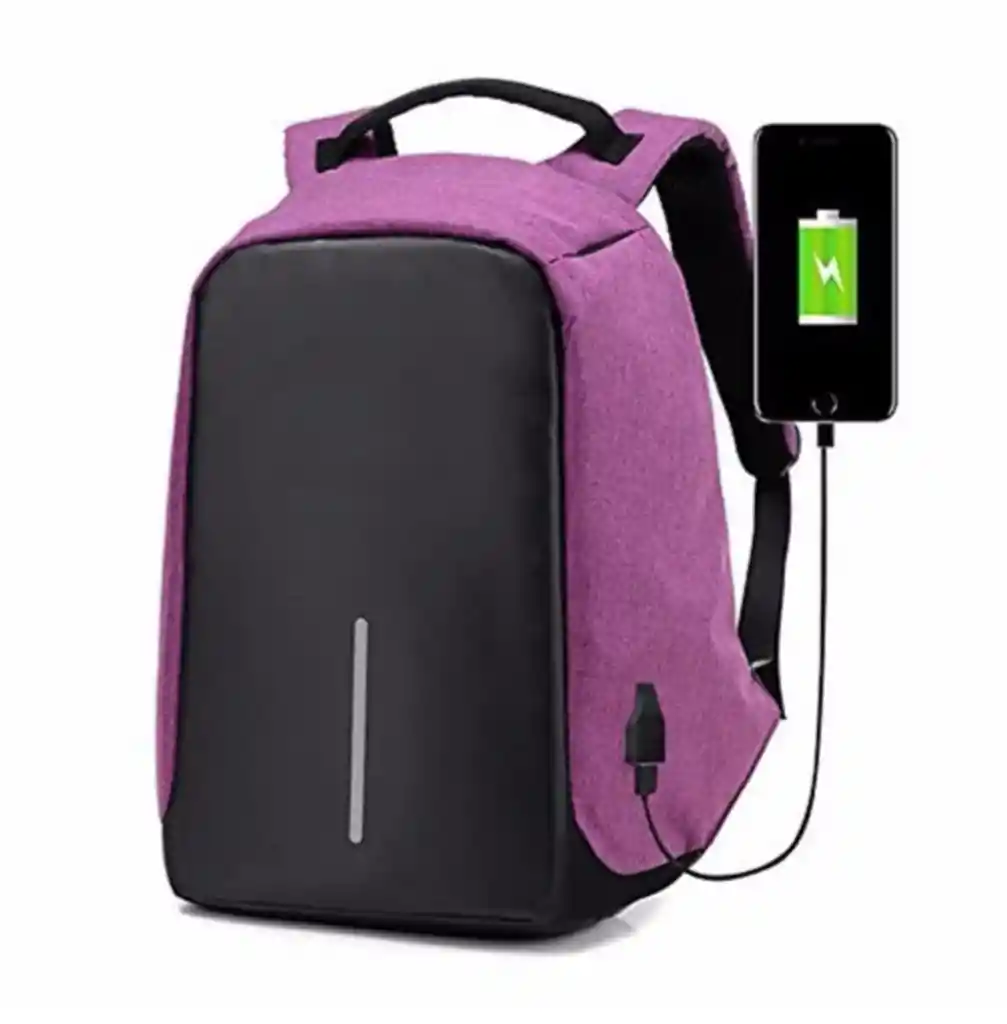 Morral Mochila Bolso Antirrobo Con Cargador Impermeable