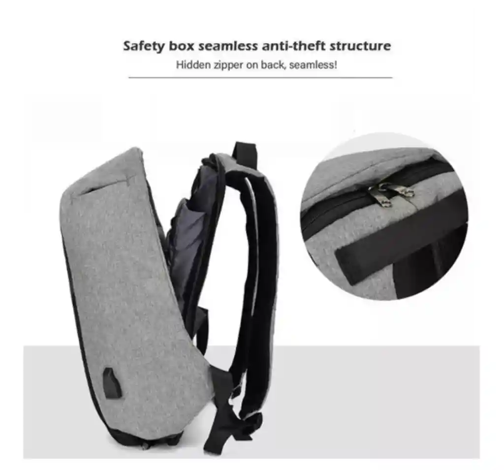 Morral Mochila Bolso Antirrobo Con Cargador Impermeable