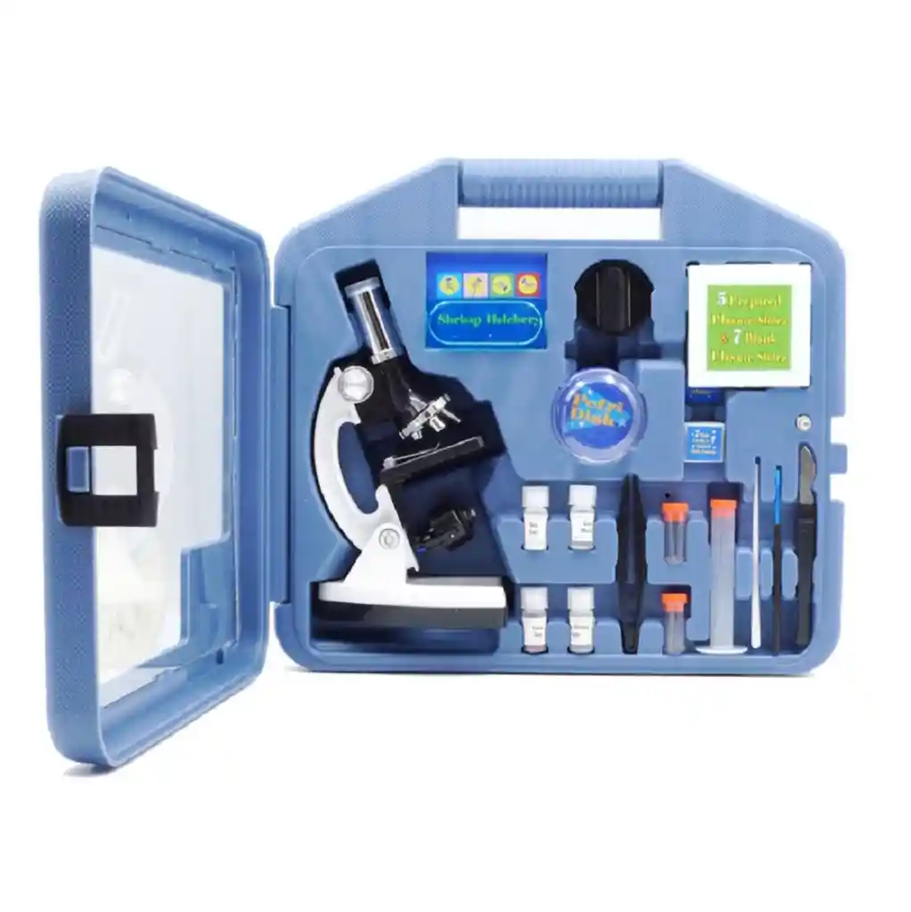 Microscopio Monocular Niños Didactico Kit 28 Piezas