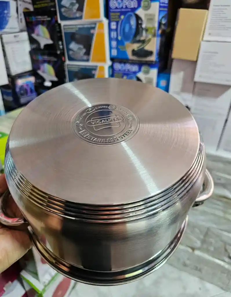 Juego De Ollas Con Tetera 12 Piezas Acero Quirurgico