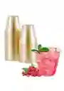 Vasos 5 Onzas Dorados Cristal X 15 Unds