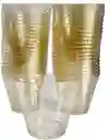 Vasos 5 Onzas Dorados Cristal X 15 Unds