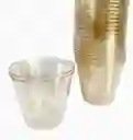 Vasos 5 Onzas Dorados Cristal X 15 Unds