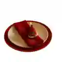 Accesorio Navideño 3 En 1: Pulsera, Servilletero Y Cortinero Diseño Gorro De Navidad