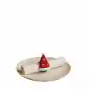 Accesorio Navideño 3 En 1: Pulsera, Servilletero Y Cortinero Diseño Gorro Navideño