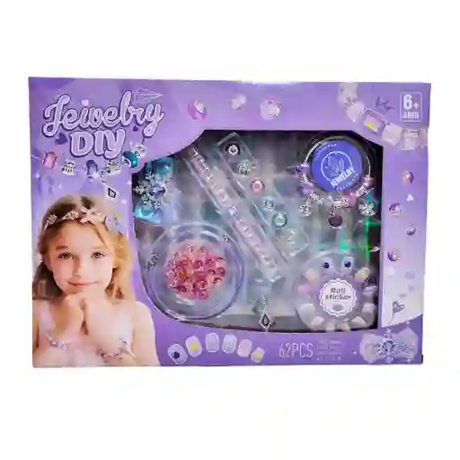 Kit Manicure Hacer Pulseras Juguete Niñas Princesa