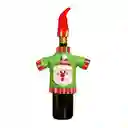 Cubre Botellas De Vino Diseño Navideño Camisa Papá Noel