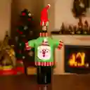 Cubre Botellas De Vino Diseño Navideño Camisa Papá Noel