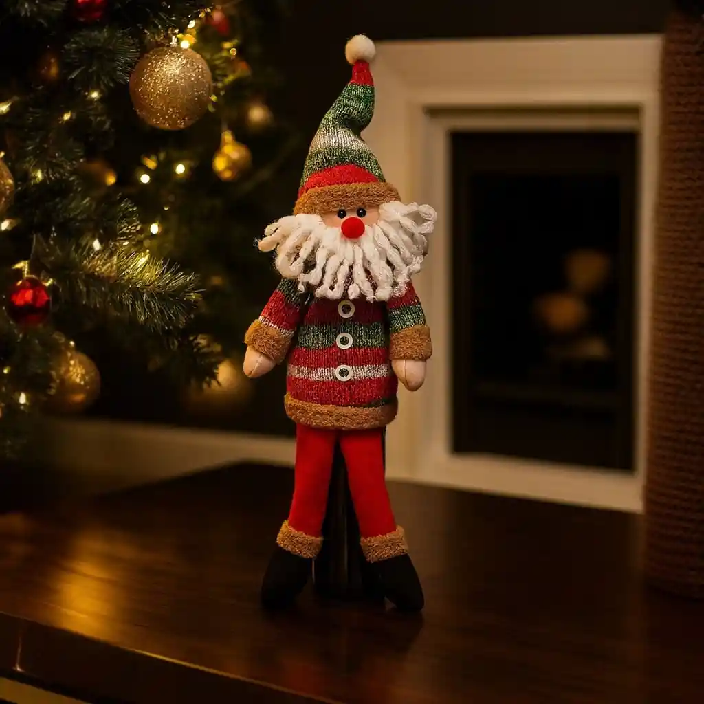 Cubre Botellas De Vino Diseño Navideño Papá Noel Escocés