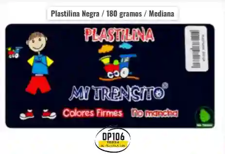 Plastilina Negra 180 Gramos Mediana Plastilina Negro