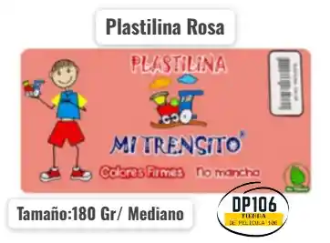 Plastilina Rosa 180 Gramos Mediana