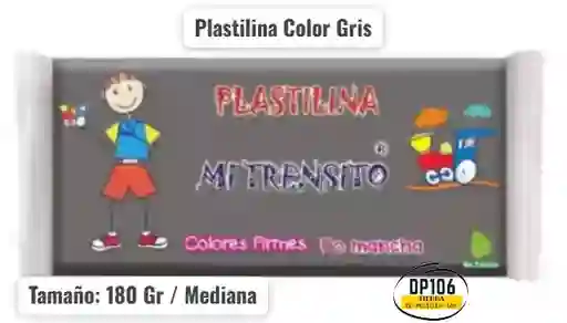 Plastilina Gris 180 Gramos Mediana