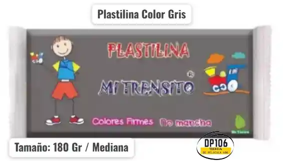 Plastilina Gris 180 Gramos Mediana