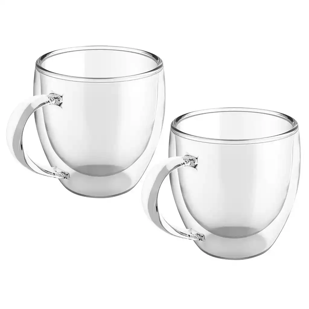 Vaso De Vidrio Doble Pared Resistente Vidrio Borosilicato Color Transparente