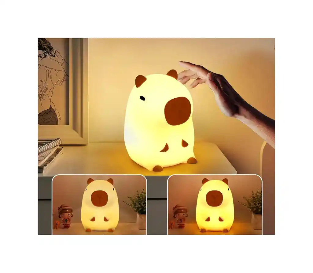 Lampara Chiguiro Capybara Carpincho Silicona Recargable
