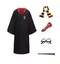 Kit Harry Potter Con Corbata, Barita Magica, Bufanda. Capa Y Gafas Para Adulto Disfraz Halloween Talla L