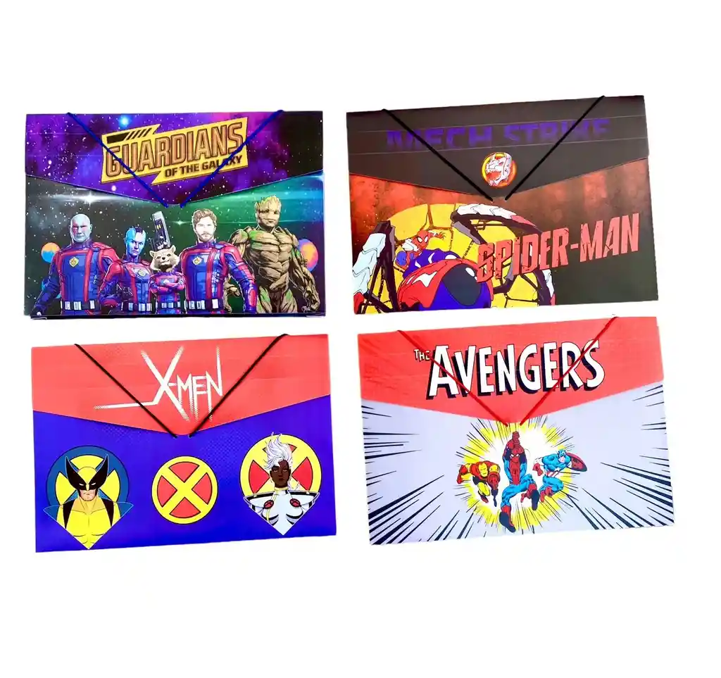 Carpeta Fuelle Plastica Para Niño Universo Marvel 221-003 Primavera