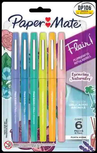 Plumigrafos Rotuladores 6 Colores Tintas Con Delicados Aromas