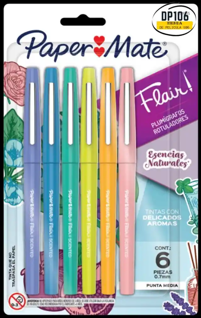 Plumigrafos Rotuladores 6 Colores Tintas Con Delicados Aromas