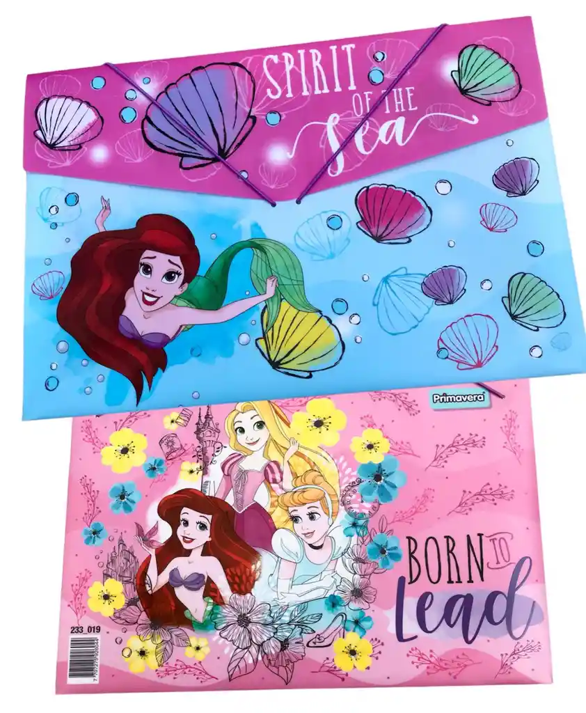 Carpeta Fuelle Plastica Para Niña Sirenita Ariel 233-019 Primavera
