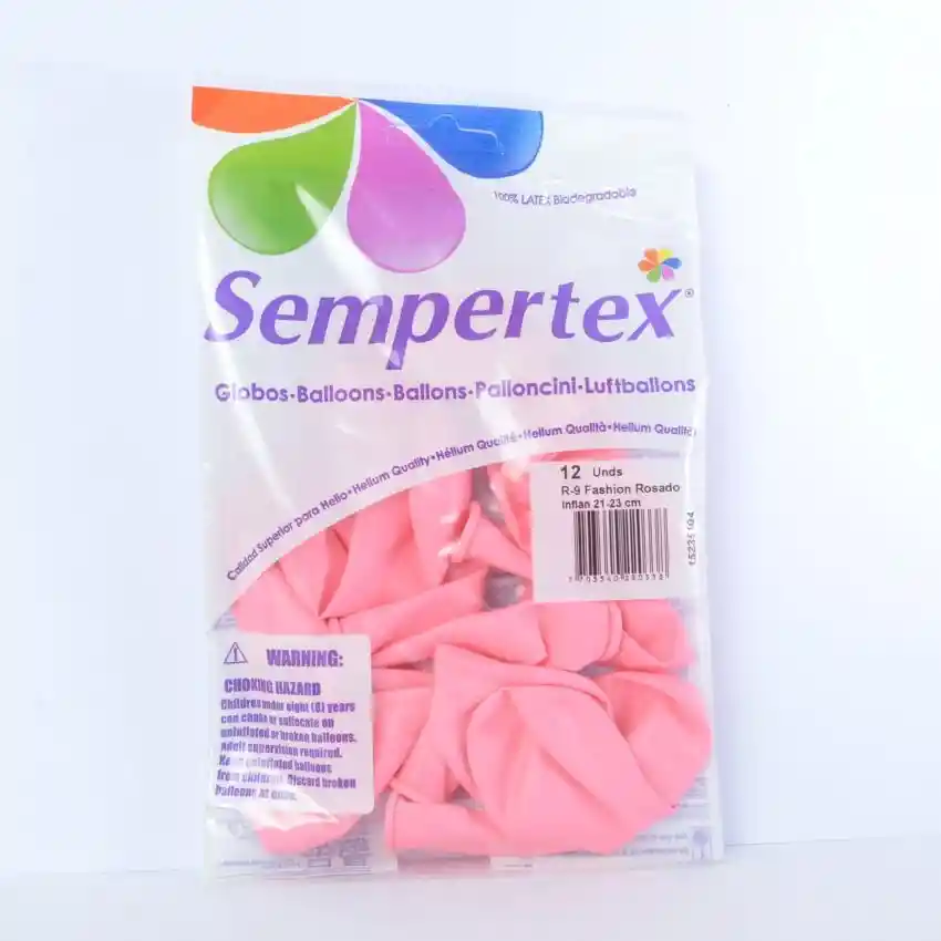 Globos Sempertex Rosado R9 X 12 Unidades - Fashion