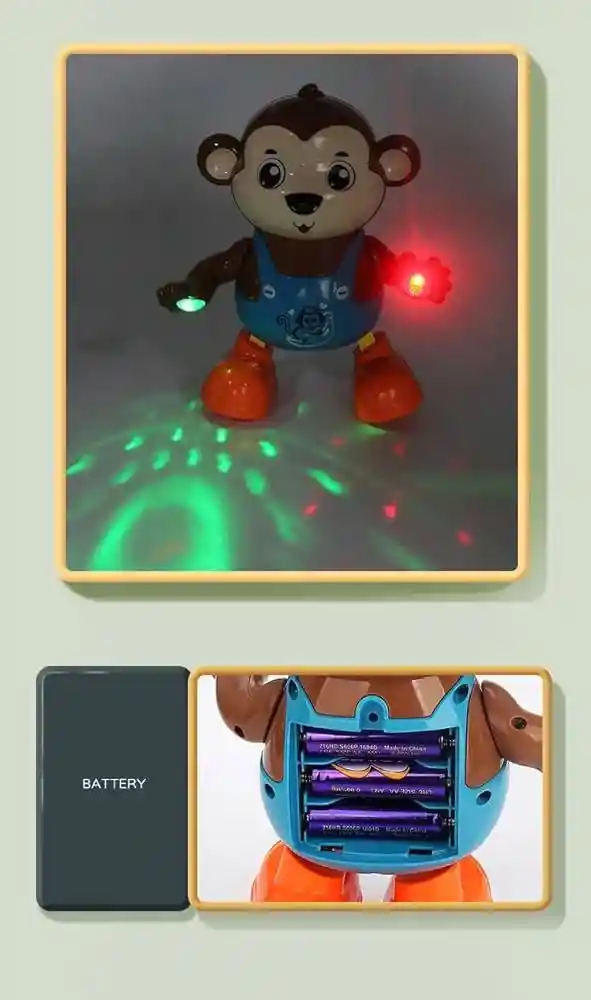 Juguete Mico Mono Bailarin Con Luces Y Sonido