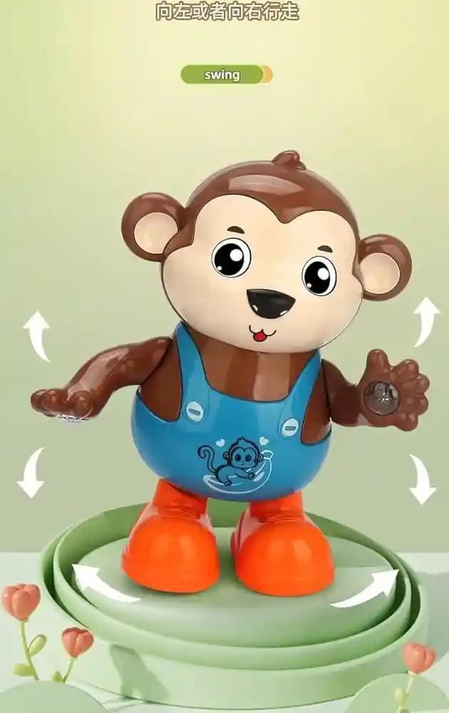 Juguete Mico Mono Bailarin Con Luces Y Sonido