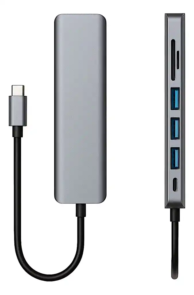 Dock Station Tipo C 7 En 1 Hdmi Hub Usb 3.0 Usb C T Micro Sd