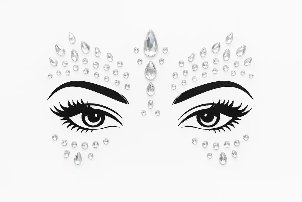 Gemas Adhesivas Para Maquillaje De Rostro Cara Piedras Para Rostro